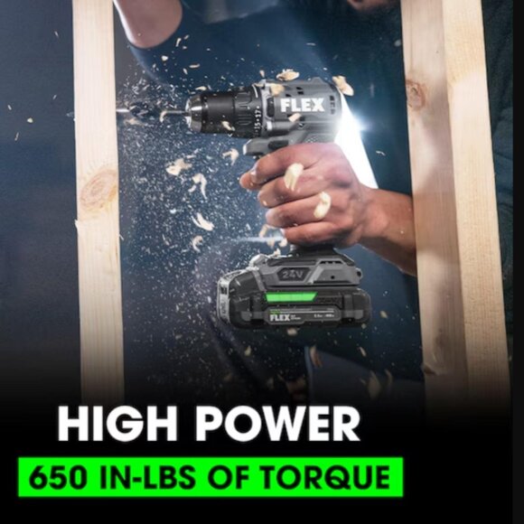 FLEX COMPACT 24-volt 1/2-in Keyless Brushless Cordless Drill ( 1 -Batteries Incl - Picture 5 of 11